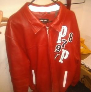 Pelle Pelle Red Leather Jacket Size 52 XXL